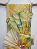 タペストリー 山水画 緑金松 吉祥文様  模造刀刀壁掛け 創作掛け軸  和モダンインテリアObi Tapestry F14