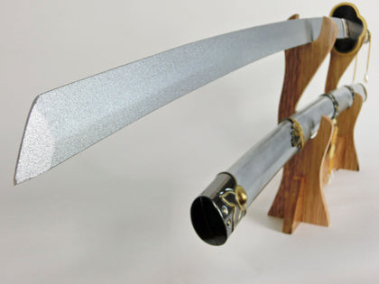 鶴丸国永 つるまるくになが 美術刀  日本刀 模造刀 武士刀 木製 木 コスプレ 飾り シルバー S201A