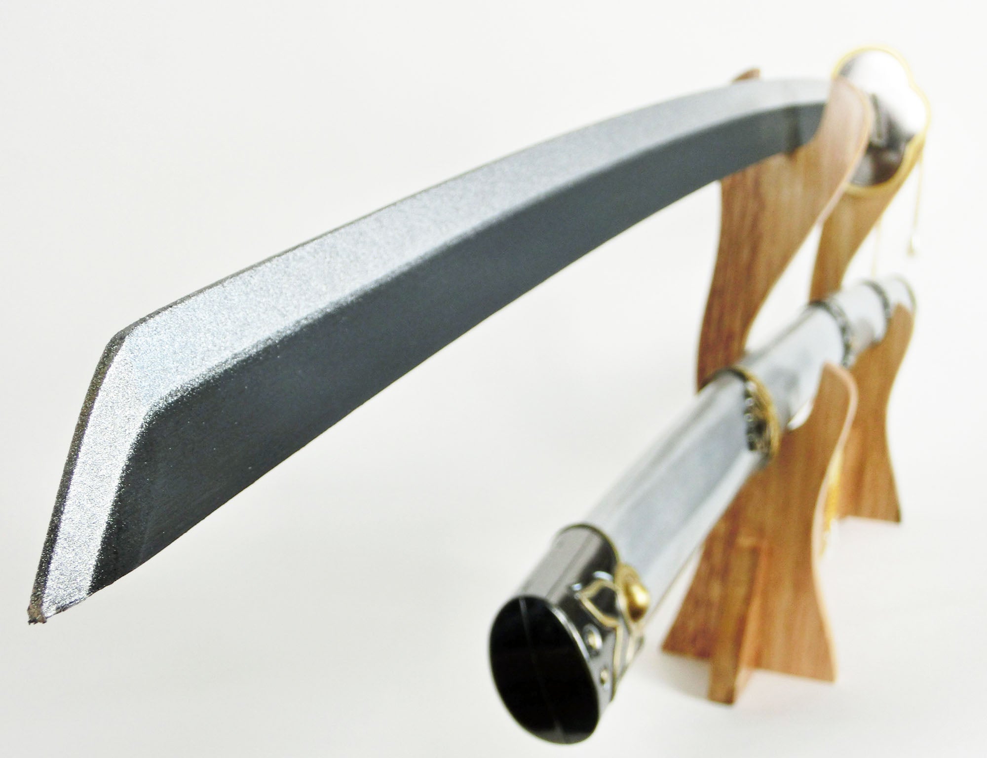 鶴丸国永 つるまるくになが 美術刀  日本刀 模造刀 武士刀 木製 木 コスプレ 飾り シルバー S201B